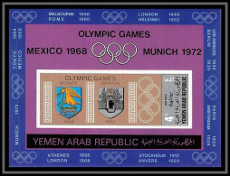 Nord Yemen YAR - 3608/ Bloc N° 84 B Non Dentelé Imperf ** MNH Jeux Olympiques (olympic Games) ** MNH Mexico Cote 25 1968 - Sommer 1972: München