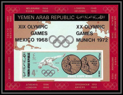 Nord Yemen YAR - 3600/ Bloc N° 78 B Saut En Hauteur Hight Jump Jeux Olympiques (olympic Games) 1968 1972 Imperf ** MNH - Athlétisme