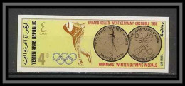 Nord Yemen YAR - 3596/ N° 773 B Non Dentelé Imperf ** MNH Jeux Olympiques (olympic Games) Keller Skating Grenoble 1968 - Yemen