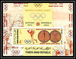Nord Yemen YAR - 3595 Bloc N°74 B Non Dentelé Imperf ** MNH Jeux Olympiques Olympic Games Keller Sapporo Grenoble 1968 - Winter 1968: Grenoble