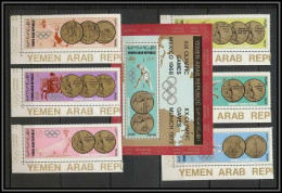 Nord Yemen YAR - 3599 N° 796/801 + Bloc 79 Jeux Olympiques Summer Mexico Olympic Games 1968 1972 ** MNH  - Yemen
