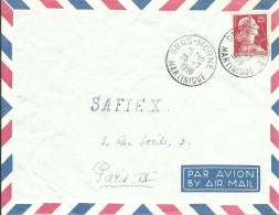 N° 1011C Obl. Càd GROS-MORNE MARTINIQUE 1959 Sur Enveloppe PAR AVION Pour PARIS LETTRE COVER - Sonstige & Ohne Zuordnung