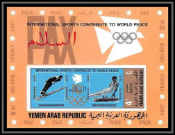 Nord Yemen YAR - 3592/ Bloc N°53 B Gold Non Dentelé Imperf ** MNH Jeux Olympiques Olympic Games Sport Ski Gymnastique - Summer 1968: Mexico City