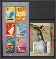 Nord Yemen YAR - 3585/ N° 1426 / 1431 + Bloc 170 Jeux Olympiques Olympic Games 1972 Kiel Munchen ** MNH Voile Sailing  - Sommer 1972: München