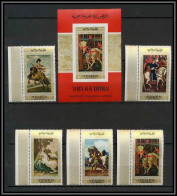 Nord Yemen YAR - 3578a/ N°751/755 + Bloc 73 Gold Chevaux Horse ** MNH Tableau (Painting) Velazquez Gericault Ucello - Other & Unclassified