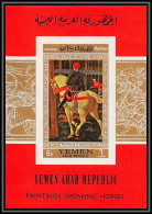 Nord Yemen YAR - 3579 Bloc 73 Chevaux Horse ** MNH Tableau (Painting) Paolo Ucello 1968 Cote 18 Non Dentelé Imperf - Autres & Non Classés