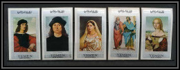 Nord Yemen YAR - 3574a/ N° A 756 / 760 B Silver Peinture Tableaux Paintings Raphael Non Dentelé Imperf ** MNH ** MNH  - Yemen