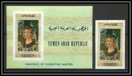 Nord Yemen YAR - 3572 Bloc 58 + 596 B Botticelli Tableaux Paintings Florentine Masters Italia ** MNH Non Dentelé Imperf - Other & Unclassified