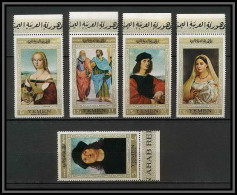Nord Yemen YAR - 3575b/ N° A 751 / 755 A GOLD Peinture Tableaux Paintings Raphael ** MNH  - Andere & Zonder Classificatie