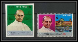 Nord Yemen YAR - 3539/ N° 919 + 920 Pape (pope) Paul 6 Labour Conference Genova Uit Ilo ** MNH 1969 - Papes