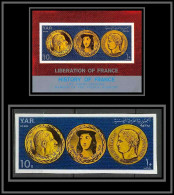 Nord Yemen YAR - 3536/ BF 116 + N°1039 De Gaulle Napoléon Jeanne D'arc Cote 44 Euros Non Dentelé Imperf ** MNH  - Femmes Célèbres