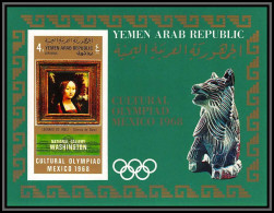 Nord Yemen YAR - 3520 Bloc 111 B Da Vinci De Vinci Paintings Olympiques Olympic Games MEXICO ** Mnh Non Dentelé Imperf - Andere & Zonder Classificatie