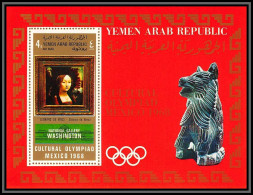 Nord Yemen YAR - 3519 Bloc N°112 A Da Vinci De Vinci Tableaux Paintings Jeux Olympiques (olympic Games) MEXICO ** Mnh - Autres & Non Classés