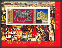 Nord Yemen YAR - 3505b/ Bloc N°76 B OR Gold RED Jeux Olympiques Olympic Games Mexico 1968 ** MNH Non Dentelé Imperf - Sommer 1968: Mexico