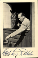 CPA Schauspieler Karl Ludwig Diehl, Portrait Mit Pferd, Autogramm - Acteurs