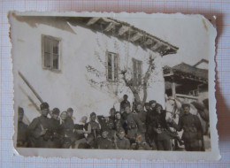 Ww2 Bulgaria Bulgarian Military Soldiers With Uniforms, Armed, Field Portrait, Vintage Orig Photo 8.7x6.2cm. (11077) - Guerre, Militaire