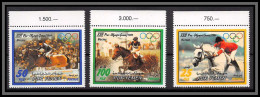 South Yemen PDR 6015c N°312/314 Jumping Horse Jeux Olympiques (olympic Games) Los Angeles 1983/1984 MNH Bord De Feuille - Yémen