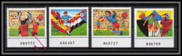 South Yemen PDR 6014a N°294/297 Football Overprint Winners World Cup 1982 Espana Soccer MNH Sheet Printing Number  - Jemen