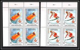 South Yemen PDR 6009c N°343/344 Bob Ski Sarajavo 1984 ** MNH Jeux Olympiques (olympic Games) Bloc 4 Coin De Feuille - Winter 1984: Sarajevo