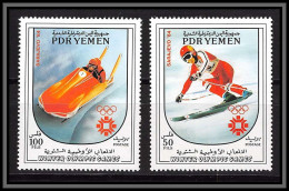 South Yemen PDR 6009 N°343/344 Bob Ski Sarajavo 1984 ** MNH Jeux Olympiques (olympic Games)  - Yemen
