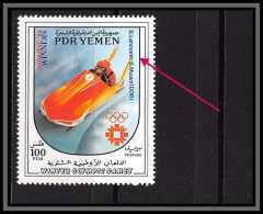 South Yemen PDR 6007 N°377 Overprint Blue Surcharge BOB Sarajavo 1984 Medallists ** MNH Jeux Olympiques Olympics Cote 9 - Yémen