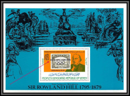 South Yemen PDR 6005 Bloc A 22 Rowland Hill Overprint Jeux Olympiques Olympic Games 1984 Los Angeles ** MNH Cote 50 - Yémen