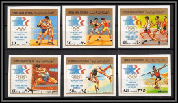 Nord Yemen YAR - 4422/ N°1807/1812 B Jeux Olympiques (olympic Games) Los Angeles 1984 Cote 100 ** MNH Non Dentelé Imperf - Yemen