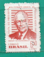 A81  Brasil 1945 YT A81 Y A82 Ss Usado,Used,T:Visita De; Presidente De EEUU Eisenhawer Y Año Intern. Del Refugiado - Airmail