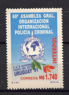 1991 Uruguay INTERPOL Congress International Police Criminal Emblem #1401 ** MNH - Uruguay