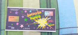 BIGLIETTO LOTTERIA ITALIA 1980 - Biglietti Della Lotteria