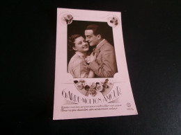 BELLE CARTE FANTAISIE ...BEAU COUPLE ENLACE "GARDE TON AMOUR" - Couples