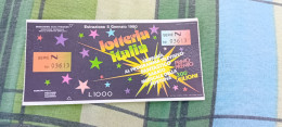 BIGLIETTO LOTTERIA ITALIA 1980 - Billets De Loterie