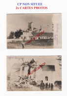 CP NON SITUEE-Destruction De L'Eglise-2x CARTES PHOTOS Allemandes-GUERRE 14-18-1 WK-Militaria- - War 1914-18