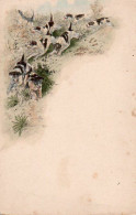 4V5Hy   Chasse à Courre Chiens En Meute Illustration Nuagée Vers 1900 - Jagd