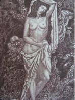 Victor Guzenyuk Russia Mythology Susanna And The Elders  Exlibris Erotic Nude Bookplate Etching - Art Nouveau / Art Déco
