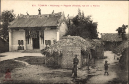 CPA Haiphong Tonkin Vietnam, Chinesische Pagode, Rue De La Marine - Viêt-Nam