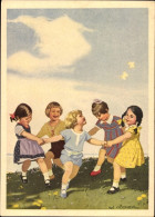 Artiste CPA Jüttner, W., Reklame Indanthren Textilien, Kinder Beim Reigen - Werbepostkarten