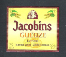 JACOBINS - GUEUZE LAMBIC - 25 CL  -   BIERETIKET (2 Scans) (BE 546) - Bière