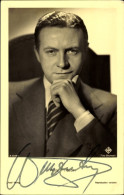 CPA Schauspieler Willy Fritsch, Portrait, Ross Verlag, Autogramm - Attori