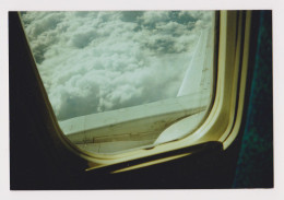 Photo Made From Airplane Cabin, Clouds, Vintage Orig Photo 12.6x8.6cm (53910) - Voorwerpen