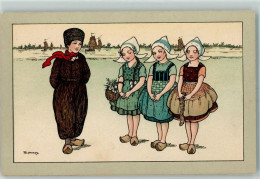 10415831 - Verlag Dondorf Nr. 500  Hollandkinder Tracht Holzschuhe AK - Hardy, Florence