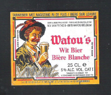 WATOU'S WIT BIER  -  25 CL  - BIERETIKET (BE 557) - Bière