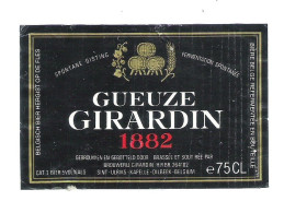 BROUWERIJ GIRARDIN - SINT ULRIKS KAPELLE - GUEUZE GIRARDIN 1882 - 75 CL  BIERETIKET  (BE 559) - Bière