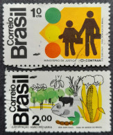 Bresil Brasil Brazil 1973 Prévention Routière Agriculture Yvert 1019 1021 O Used - Usati