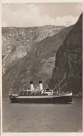 NORG176 --    IM FJORD  --  DEUTSCHE SCHIFFSPOST   ,, KRAFT DURCH FREUDE ,,  SEE - REISEN MIT ,,MONTE OLIVIA ,,--   1935 - Norvegia