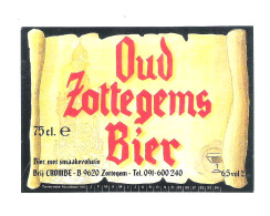 BROUWERIJ  CROMBE - ZOTTEGEM - OUD ZOTTEGEMS BIER - 6.5  VOL %   -  1 BIERETIKET  (BE 561) - Bier