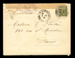 Guerre 1917 Controle Postal Militaire Lettre Avec Cachet "  Ouvert Par L ' Autorité Militaire " No 79 - Brieven En Documenten