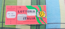 BIGLIETTO LOTTERIA ITALIA 1977 - Loterijbiljetten