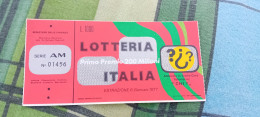 BIGLIETTO LOTTERIA ITALIA 1977 - Billets De Loterie