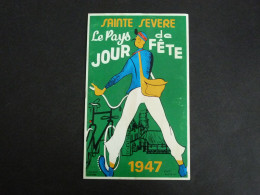 SAINTE SEVERE - INDRE - LE PAYS DE JOUR DE FETE JACQUES TATI 1947 FACTEUR - Autres & Non Classés